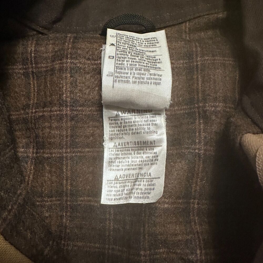 Y2K Vintage 2003 Carhartt J97 CML Sandstone Detroit Cropped Jacket 2XL Reg - Picture 6 of 16